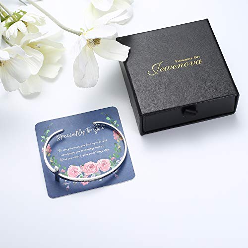 Jewenova JN-F-B0001-MATTHEW1720 Inspirational Cross Bracelet For Women Stainless Steel Religious Cuff Bangle Bible Verse Christian Bracelet thumb #6