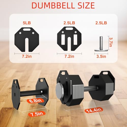 Image of Adjustable Dumbbell Sets, Each 50 /80 /90 /120LB Pairs Durable Steel Build, Free Weights Dumbbells Set of 2 with Anti-slip Handle, For Full Body Home Gym Workout Home Strength Training Equipment 50 /80 /90 /120LBSX2