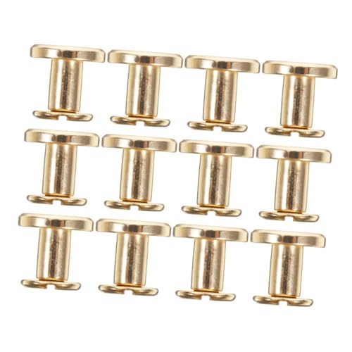 BATHVEVE 12 Piezas Kit de Remaches de Metal para Diy Tornillos Chicago para Decoración de Cuadernos Scrapbooking y Encuadernación de Libros