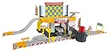 Majorette 212050011 - Creatix Racing Pitstop, Set mit Tankstelle und Werkstatt, Maße: 72 x 30 x 22 cm
