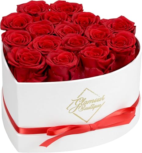 GLAMOUR BOUTIQUE Preserved Roses in a Box - Gifts for Her, Wife & Mom, Rose Flowers Forever Decor...