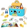 AB Gee abgee 921 TF330 EA Wooden Noah's Ark with Storybook, red