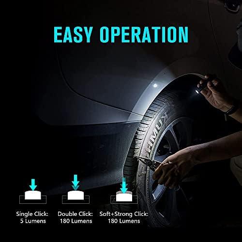 OLIGHT i3T EOS Penlight Torch 180 Lumens 60 Meters Throw Mini AAA EDC Flashlight Everyday Pocket Carry Outdoor Gear for Dog Walking, Hiking, Camping, Jogging, Maintenance (Black)