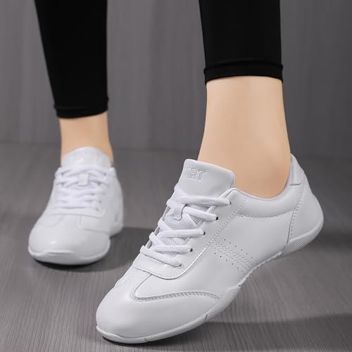Youth Cheer Shoes Girls White Cheerleading Shoes Athletic Training Breathable Lightweight Competition Cheer Sneakers Size Little Kid 11.5 Womens 114