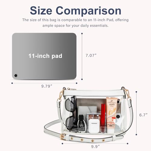 Image of Wuflyover Clear Bag for Stadium Events, Clear Purse for Women