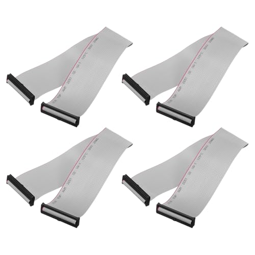MECCANIXITY 4 Pcs IDC Flat Ribbon Cable, 2mm Pitch 40mm Width 30cm Long 40 Pin FC to FC Flat Ribbon Connector Jumper Wire for PC, LED Displays