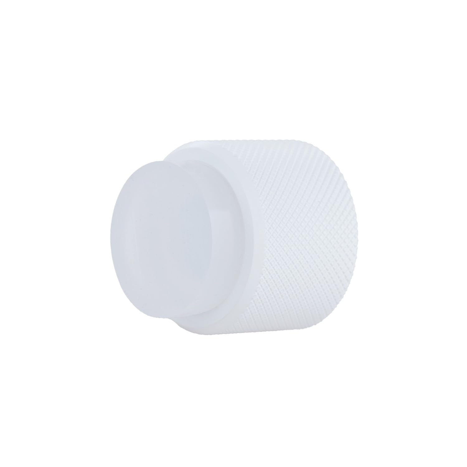 Evi Herrajes White Lacquered Steel | Designer Wall Door Stop - Diamond Knurled - 28X28mm - Adhesive And Screw Fastening