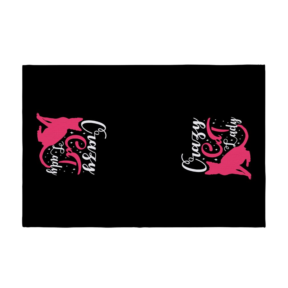 Torchon Cuisine Chat Poudre Noire Serviette Main Absorbant Torchon Vaisselle Lavable Torchons de Cuisine Réutilisables Petite Serviette Main Essuie Main Cuisine Lot de 4 (40x60cm)