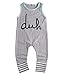 Newborn Kids Baby Boy Girls Siamese Lading Romper Jumpsuit Bodysuit Outfits Clothes , Gray, 6-12 Months