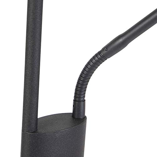 Qazqa Moderne Vloerlamp Zwart Incl. Led Met Touch Dimmer - Berdien