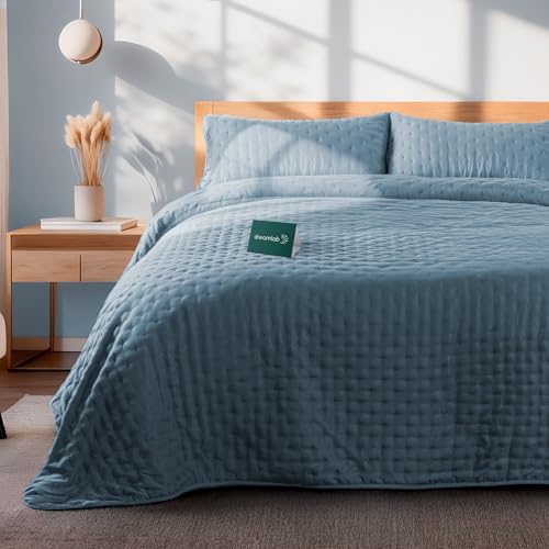 El Mejor Listado de Edredones matrimoniales los mejores 10. 41 Dreamlab Colcha Ligera con 2 Fundas de Almohada, Capitonado, Ultra Suave.Hipoalergénico. Edrecolcha para Cama. Edredón para Verano y Todas las Estaciones.(Matrimonial 210x240...