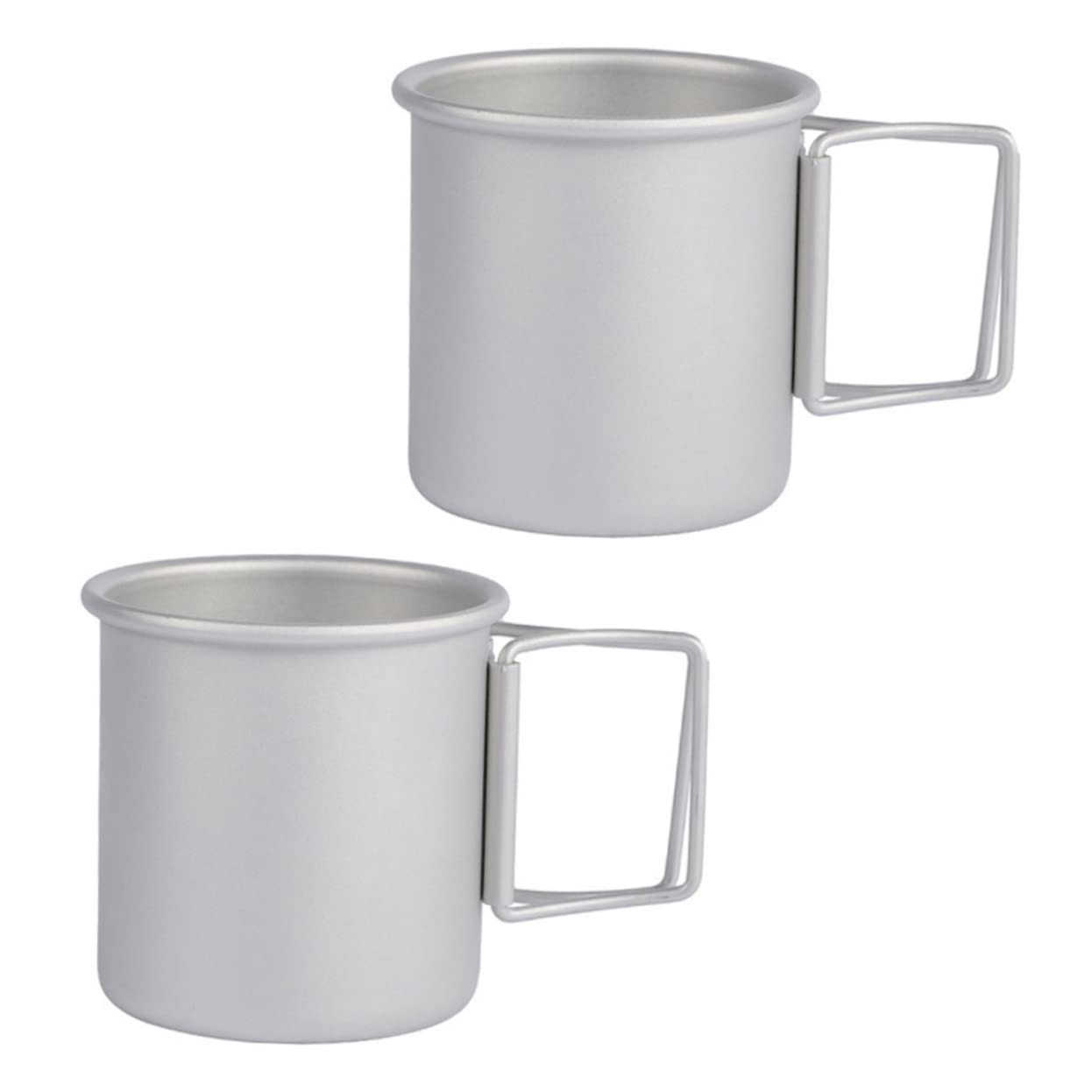 Abaodam 2 Sätze Faltbarer Aus Aluminium Isoliert Kleine Campingbecher Großer Campingbecher Tragbarer Becher Reisebecher Zusammenklappbarer Faltbecher 2 Stück * 2