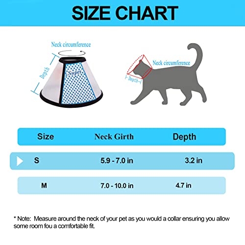 Supet Cat Cone Adjustable Pet Cone Pet Recovery Collar Comfy Pet Cone Collar Protective Collar for After Surgery Anti… - Image 5
