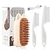 iayokocc Cat Steam Brush for Shedding, 4 in 1 Rechargeable Steam Brush with Foldable Handle for Cats and Dogs, Pet Comb for Cats, Massage, Cleaning, Shedding & Combing All in One(Color:White)