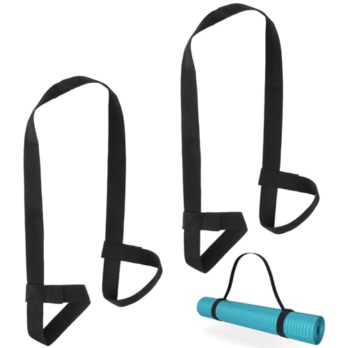 Prasacco 2 Pack Yoga Mat Strap Adjustable Yoga Mat Holder Large Yoga Mat Carrier Yoga Pad Strap Multi-Purpose Yoga Mat Sling