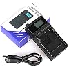 LCD USB Travel Battery Charger for Panasonic Lumix DMC-FH2, DMC-FH4, DMC-FH5 Digital Camera