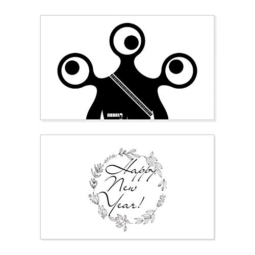 Carte de Nouvel An alien espace cadeau original fin d'année