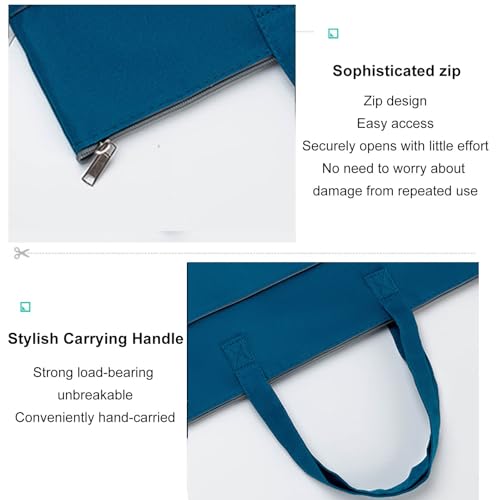 Oaygat A3 Art Folder Portfolio Case 18"x14" Portfolio Bag Waterproof Artist Carrying Case with 2 Pockets Handle Painting Folder Zip Portfolio Carrying Drawing Board Storage Carry Tote Bag for Poster - Image 4