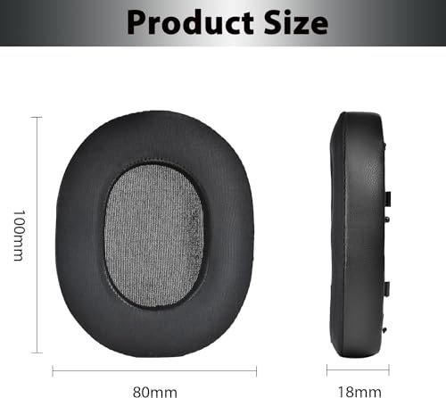Image of Adhiper XM5 Replacement Ear Pads Cushions for Sony WH-1000XM5(WH1000XM5) Noise Canceling Headphones, Upgraded Cooling Gel Earpads with Soft Memory Foam, XM5 Earpads Replacement(Black)