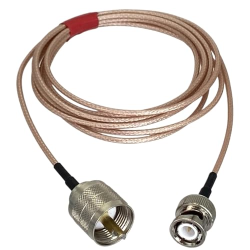 �P�[�u�� BNC �I�X�v���O - PL259 UHF �I�X�v���O �X�g���[�g RG316 R*/F �W�����p�[ �s�O�e�[�� 4 �C���` ~ 10M(5M)