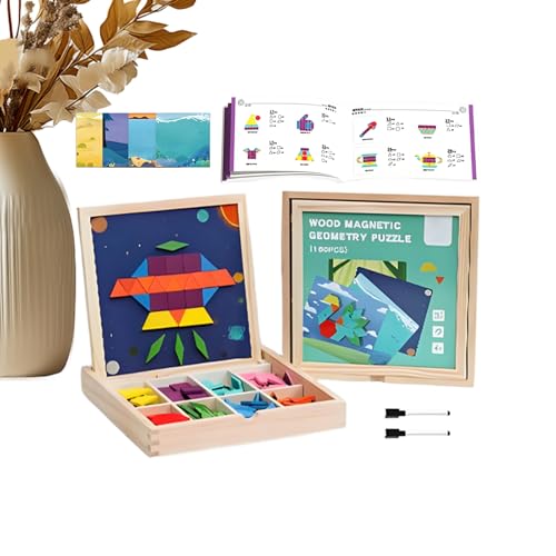 Genérico Tangram,Juguete Educativo Stem Interactivo,Juego Educativo con Piezas Coloridas - para Adolescentes Jóvenes Niños Y Niñas En Casa Viajes Y Escuelas