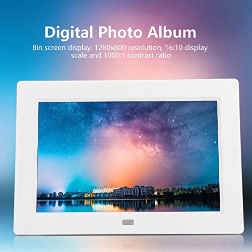 Porta-retrato digital de 8 polegadas, porta-retrato inteligente com tela IPS de 1280x800, suporte pa