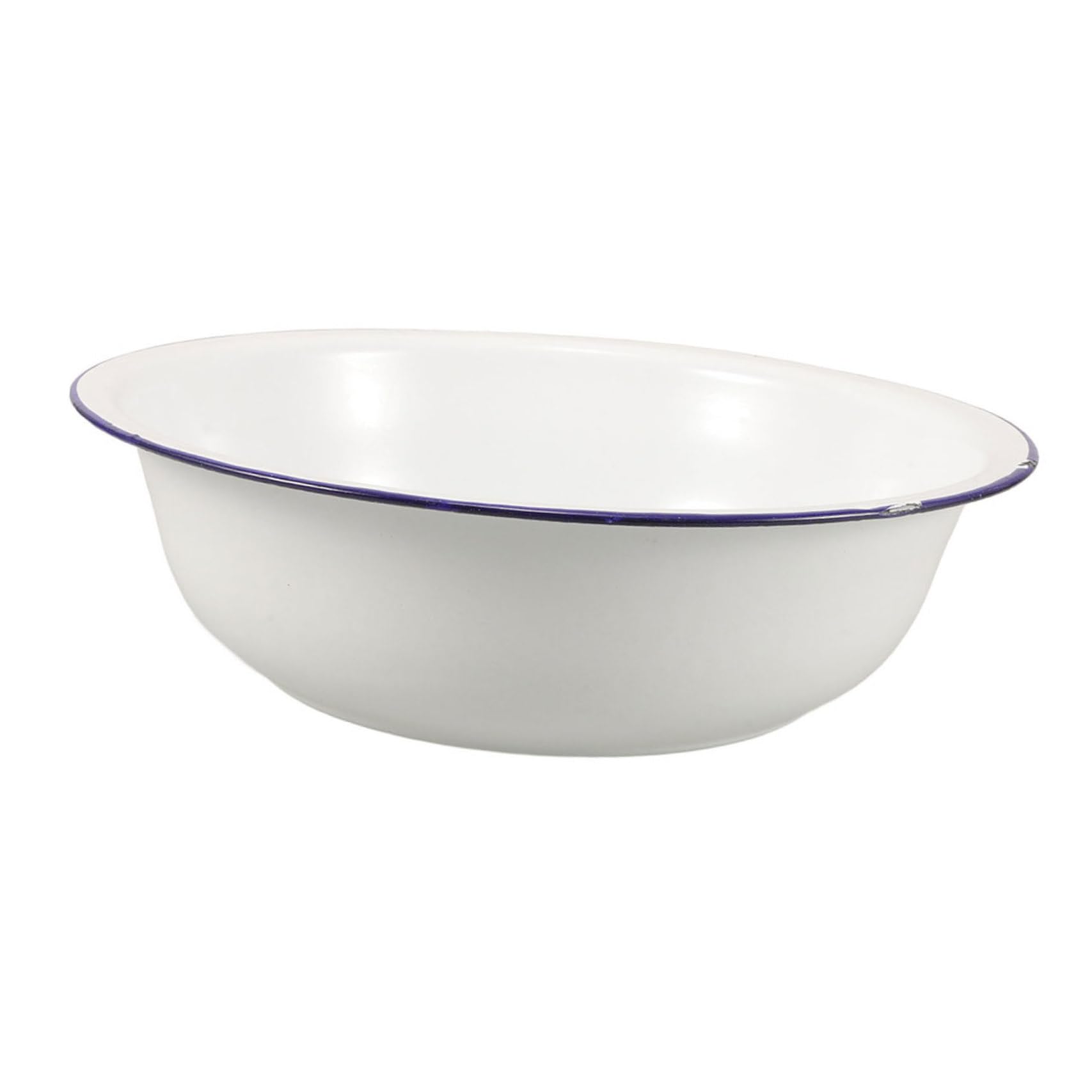 Bacinella Pediluvio in Smalto Vintage Bianco da 32cm, Facile da Pulire e Multifunzionale per Pedicure e Lavaggio Piedi Comfort in Casa
