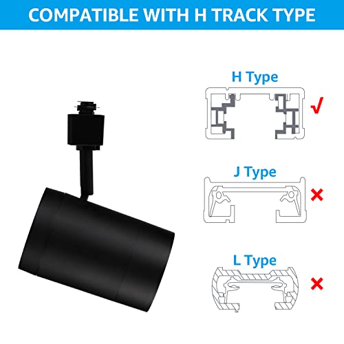 Leonlite 17.5W Commercial Series Led Track Lighting Heads, Cri90 H Track Lighting, Dimmable Track Light Head, Etl & Es Listed, 38° H Track Lighting Heads, 4000K Cool White, Matte Black, Pack Of 4 #TOP6