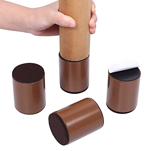 BOIVSHI 3" Möbelerhöhung aus Karbonstahl,2.4" im Durchmesser, 4Pack Selbstklebende rutschfeste Möbelerhöhung Stuhlerhöher, Betthöher,Sofaerhöher,Tischerhöher,Unterstützt 5000lbs Cover