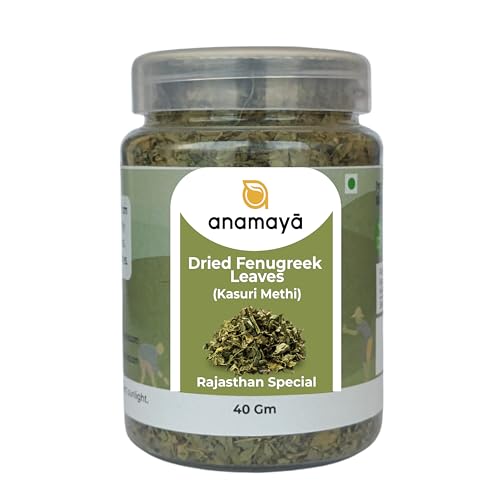 Dried Fenugreek Leaves 40g | Kasuri Methi | Kasoori Methi Leaves | Dried Fenugreek Leaves for Cooking | Premium Rajasthan Sun-Dried| Strong Aroma & Authentic Taste | 100% Natural Indian Herb