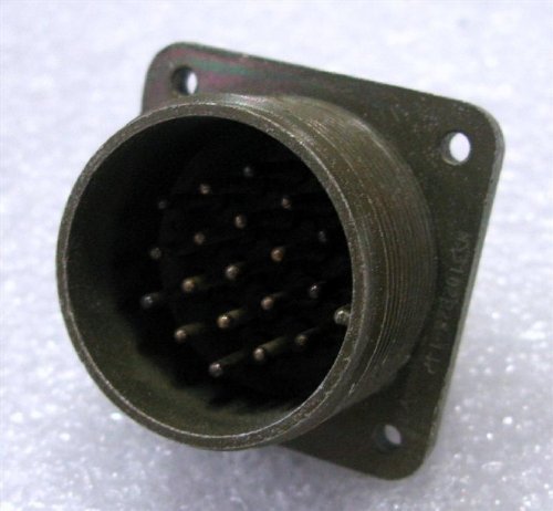 ITT CANNON MS3102R22-14P 19 POSITION, BOX; MILITARY SPECIFICATION:MIL-DTL-5015 SERIES; PRODUCT RANGE:MS3102 SERIES; CIRCULAR CONNECTOR SHELL STYLE:BOX MOUNT RECEPTACLE; NO. OF CONTACTS:19CONTACTS; INS