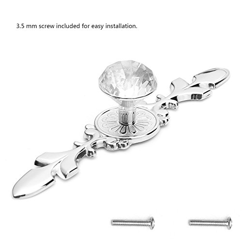 Puxador de gaveta de armário diamante cristal gaveta puxador maçaneta armário armário armário puxado