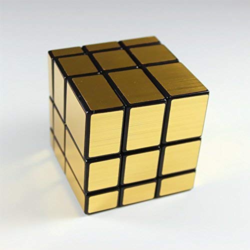 Shengshou 3x3x3 Mirror Brain Teaser Speed Cube Puzzle Gold 60mm
