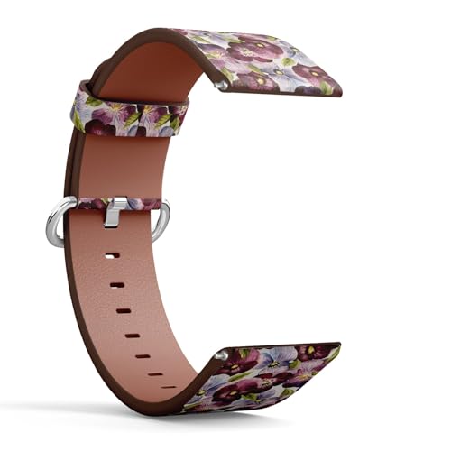 Correa para reloj 18mm cuero vegano floral miniatura 2