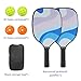 M METERXITY 2 Set Pickleball Paddles, USA Approved& Fiberglass Racquets with OverGrip, 4 Balls and Carry Bag, Apply to Outdoor Sporting (Black)