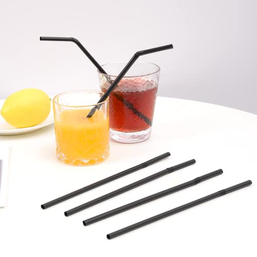 Pitillos desechables flexibles negros 200 pack 21 cm miniatura 7
