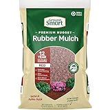 GroundSmart Out Door Garden Fencing Rubber Mulch 0.8 Cubic Feet, Cedar Red