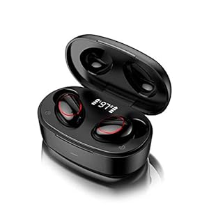 Draadloze koptelefoon, Bluetooth V5.0 koptelefoon Actieve ruisonderdrukking Koptelefoon Draadloze koptelefoon met oplaadetui Aanraakbediening Echte draadloze koptelefoon voor hardlopen/gym