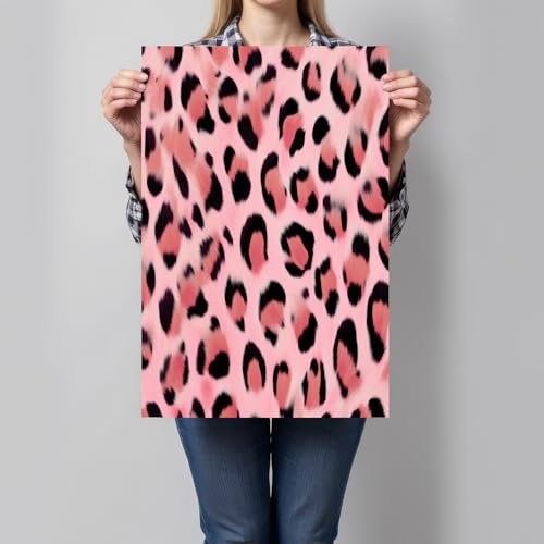 Tableau Léopard Rose GDJSMIN | Décoration Murale Grand Format Poudre