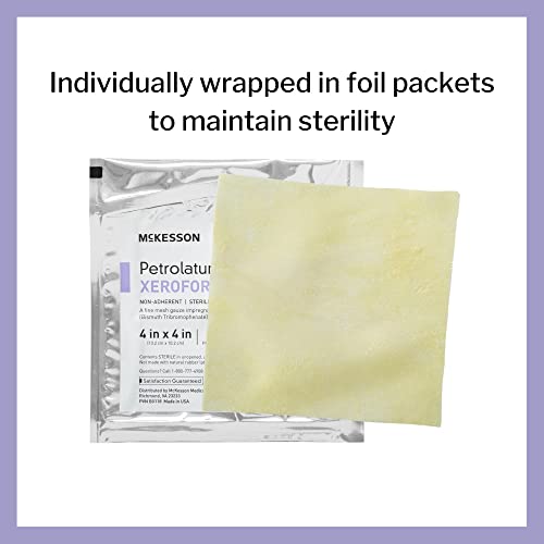 McKesson 2206 Xeroform Petrolatum Gauze Dressing, 4 x 4 Inch, Box of 25 - Thumbnail 3