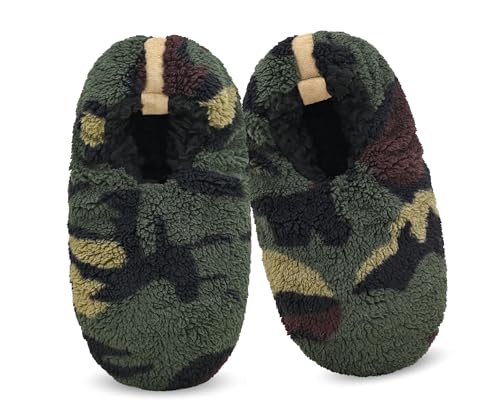 Image of DICUIRD Womens Cozy&Warm Soft Sole Slipper Socks with Grippers-Girls Teddy Fleece Indoor Slipper with Non-skid Bottoms