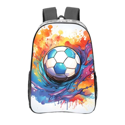 AYCZN Soccer Clear Backpack Heavy Duty PVC Transparent Backpacks for Stadium Events Sport Ball Clear Bag for Women Men