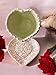 Handmade Mexican Pottery Heart-Shaped Coffee Mug with Plate - Talavera with Intricate White Details