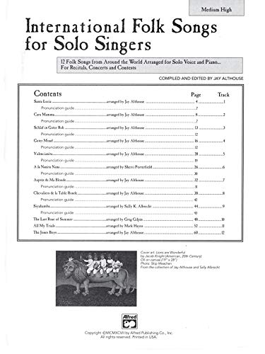 International Folk Songs for Solo Singers: Medium High Voice - Image 3