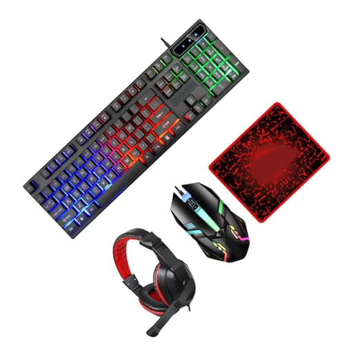 Pack gaming rétroéclairé complet avec casque et tapis pour transformer votre bureau de jeu
