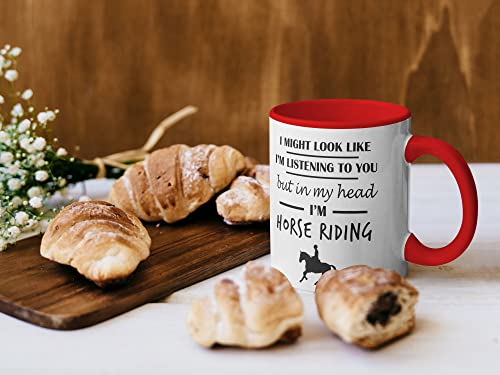 Stuff4 Horse Gifts for Women Men, in My Head I'm Horse Riding, Riding Gifts for Lovers Mugs Girls - Image 2
