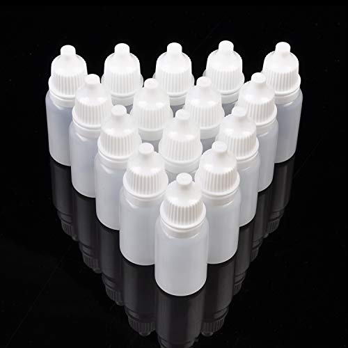 Jespeker 50 PCS 10ml Plastic Dropper Bottle Drop Bottles Empty Squeezable Eye Liquid Essential Oil Squeeze Bottle Small Dropper Refillable Containers with Caps4