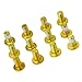 Stainless Steel Disc Brake Bolts M5x9mm for T25 for Torx AntiLoosening for Bike Brake Screws for Disc Brakes, 12Piece Set(Golden)