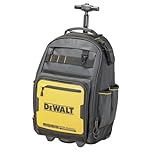 DEWALT Rolling Tool Backpack with Wheels, Telescopic Handle, 46 Pockets, Water Resistant Compartment (DWST560101)
