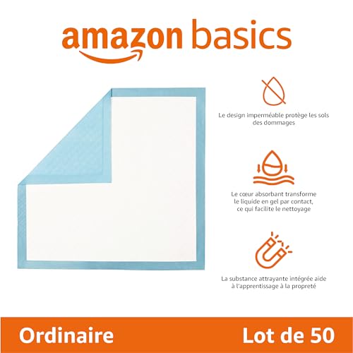 Protections déjections canines tapis absorbant bleu pour éducation chien et chiot